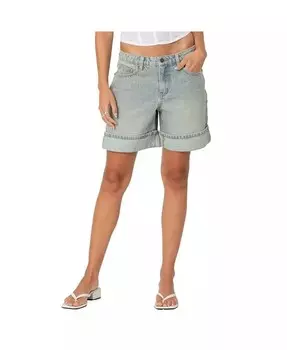 Джинсовые шорты-бермуды с манжетами Edikted, синий