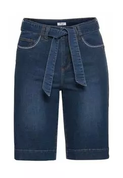 Джинсовые шорты-бермуды с широким поясом sheego, цвет Blue Denim