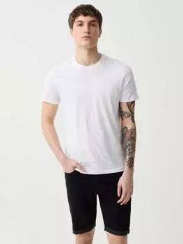 Джинсовые шорты-бермуды Slim-Fit со швом по краю Ovs, цвет black