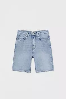 Джинсовые шорты-бермуды свободного кроя PULL&amp;BEAR