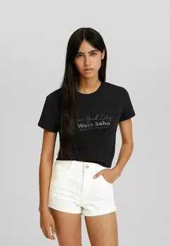 Джинсовые шорты Bershka, белые