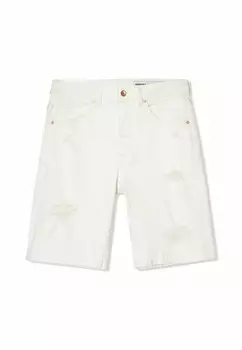 Джинсовые шорты Bershka, белый