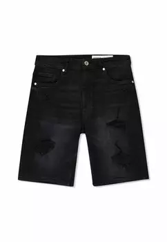 Джинсовые шорты Bershka, черный