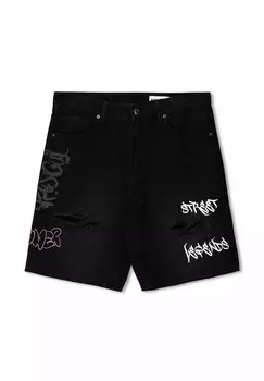 Джинсовые шорты Bershka, черный