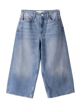 Джинсовые шорты Bershka Loose fit Jeans, светло-синий
