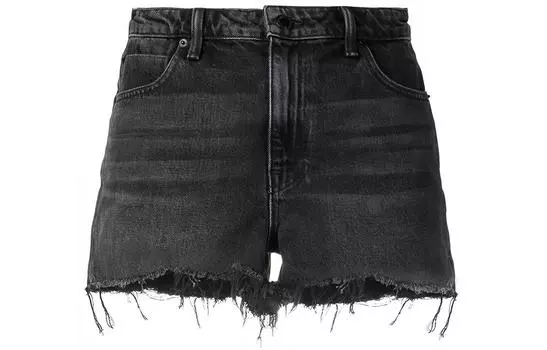 Джинсовые шорты Bite Alexander Wang, Washed Gray Black