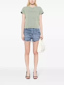 Джинсовые шорты Bite с логотипом Alexander Wang, синий