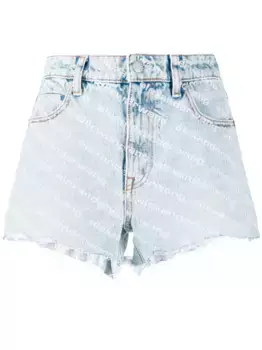 Джинсовые шорты Bite с завышенной талией Alexander Wang, синий