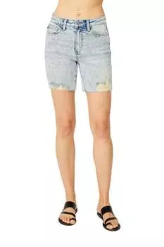 Джинсовые шорты бойфренда Destroy с высокой талией цвета Mineral Wash Judy Blue
