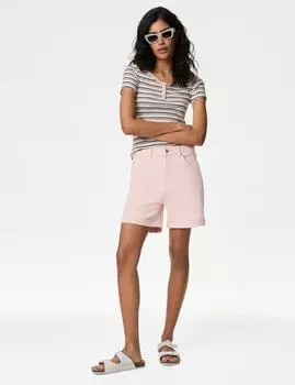 Джинсовые шорты бойфренда Marks & Spencer, розовый