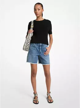 Джинсовые шорты бойфренда Michael Kors, голубой