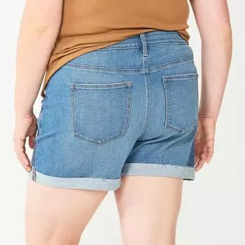 Джинсовые шорты больших размеров Sonoma Goods For Life с закатанными манжетами Sonoma Goods For Life, белый