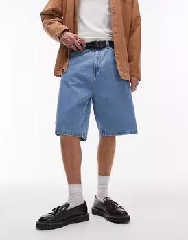 Джинсовые шорты бренда Carhartt WIP светло-голубого цвета