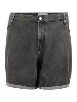 Джинсовые шорты Calvin Klein Jeans Plus Regular Jeans, черный деним