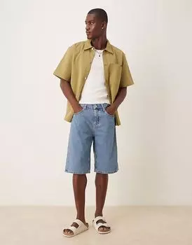 Джинсовые шорты Calvin Klein Jeans свободного кроя в средне-голубом оттенке