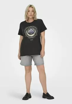 Джинсовые шорты CARJUICY HOHE TAILLE WEITER BEINSCHNITT ONLY Carmakoma, серый деним