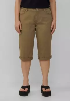 Джинсовые шорты CATIE MID RISE CAPRI LENGTH QS, коричневый