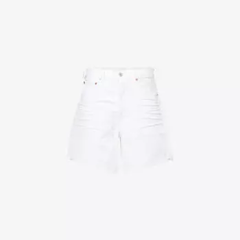 Джинсовые шорты Citizens Of Humanity Марло удлинённые с высокой посадкой свободного кроя, белый