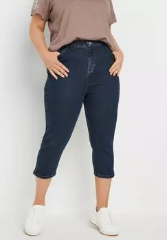 Джинсовые шорты CROPPED AVA Yours Clothing, темно-синий