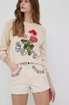 Джинсовые шорты Desigual, бежевый