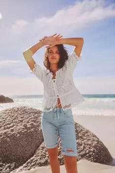 Джинсовые шорты длиной до колена Next, белый