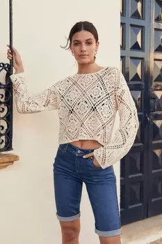 Джинсовые шорты длиной до колена Next, синий