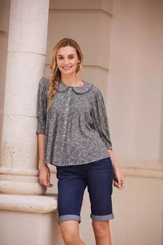 Джинсовые шорты длиной до колена Next, синий