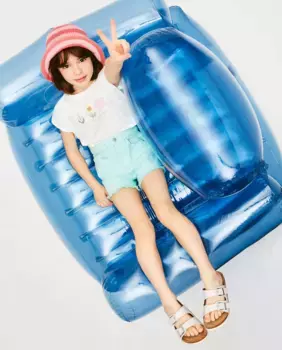 Джинсовые шорты для девочек Kids El Corte Ingls, бирюзовый