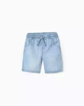 Джинсовые шорты для мальчиков с эластичным поясом Zippy, голубой