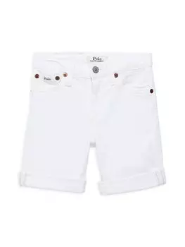 Джинсовые шорты для маленьких мальчиков Ralph Lauren, цвет Dell White