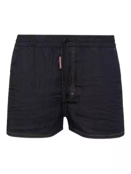 Джинсовые шорты DSQUARED2 с логотипом, синий