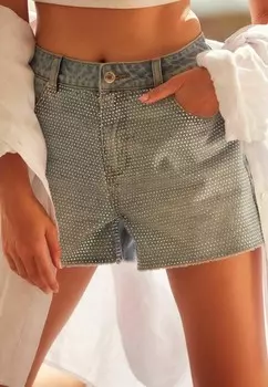 Джинсовые шорты EMBELLISHED REGULAR FIT Next, синий