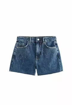 Джинсовые шорты EMBELLISHED REGULAR FIT Next, синий