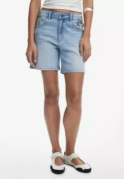 Джинсовые шорты EMBROIDERED Desigual, синий