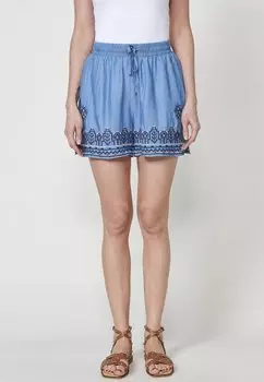 Джинсовые шорты EMBROIDERED SHORTS Koroshi, синий