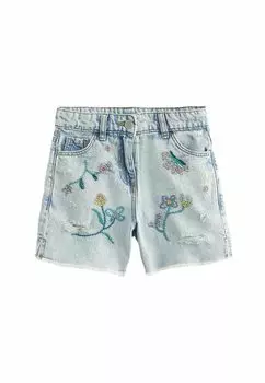 Джинсовые шорты Floral Embroidery Next, синий