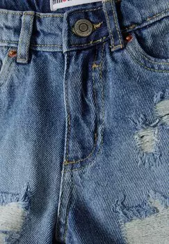 Джинсовые шорты Frayed Edge MINOTI, синий деним