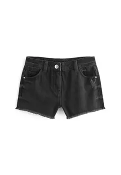Джинсовые шорты FRAYED EDGE REGULAR LENGTH Next, цвет black