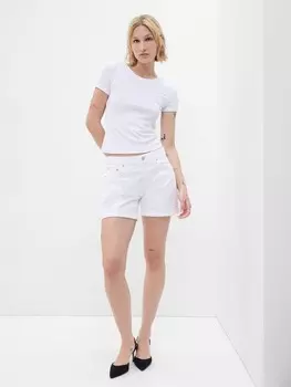 Джинсовые шорты girlfriend Gap, белый