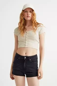 Джинсовые шорты H&amp;M, черный