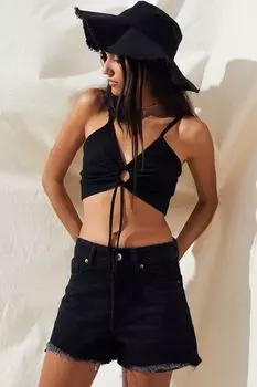 Джинсовые шорты H&amp;M, черный