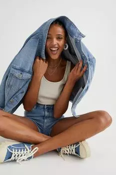 Джинсовые шорты H&amp;M, светло-голубой деним