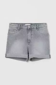 Джинсовые шорты H&amp;M, светло-серый деним