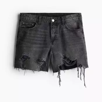 Джинсовые шорты H&M Denim Regular, черный