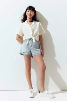 Джинсовые шорты H&M, голубой