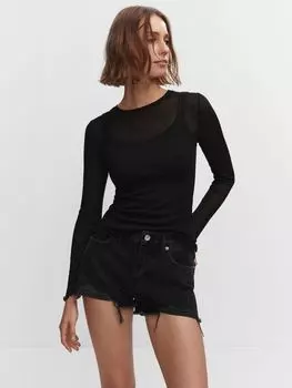 Джинсовые шорты Hailey Mango, открытый серый