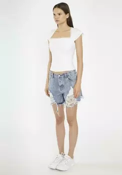 Джинсовые шорты HEAVY VINTAGE WASH Glamorous, синий деним