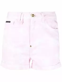 Джинсовые шорты Hexagon Philipp Plein, розовый