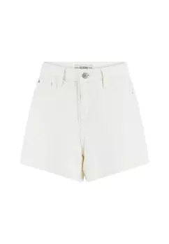 Джинсовые шорты High Waist Guess, кремовыйовый