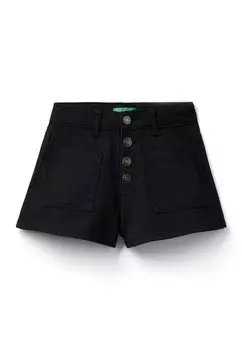 Джинсовые шорты IN DRILL STRETCH United Colors of Benetton, черный